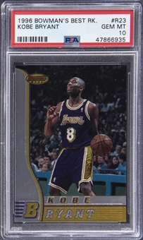 1996 Bowmans Best #R23 Kobe Bryant Rookie Card - PSA GEM MT 10